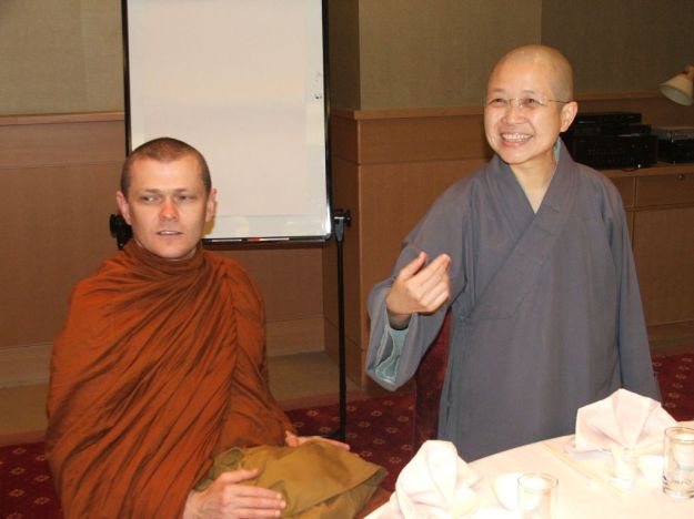 Ven Sujato and Ven Chao Hwei at the 2007 International Conference on Religious Culture and Gender Ethics