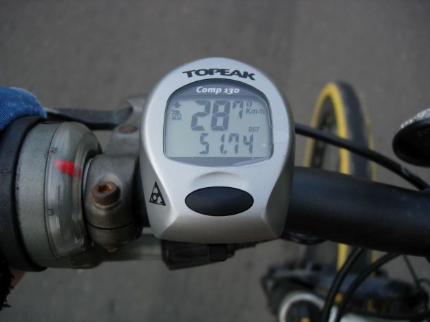 Bicycle computer shows my speed