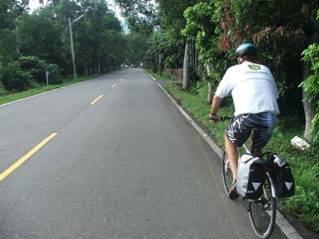 Ian cycling out of Chiayi