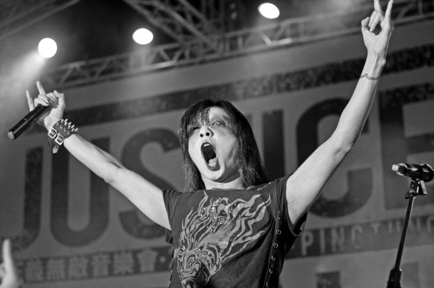 Freddy Lim performing with ChthoniC at the Justice for All concert